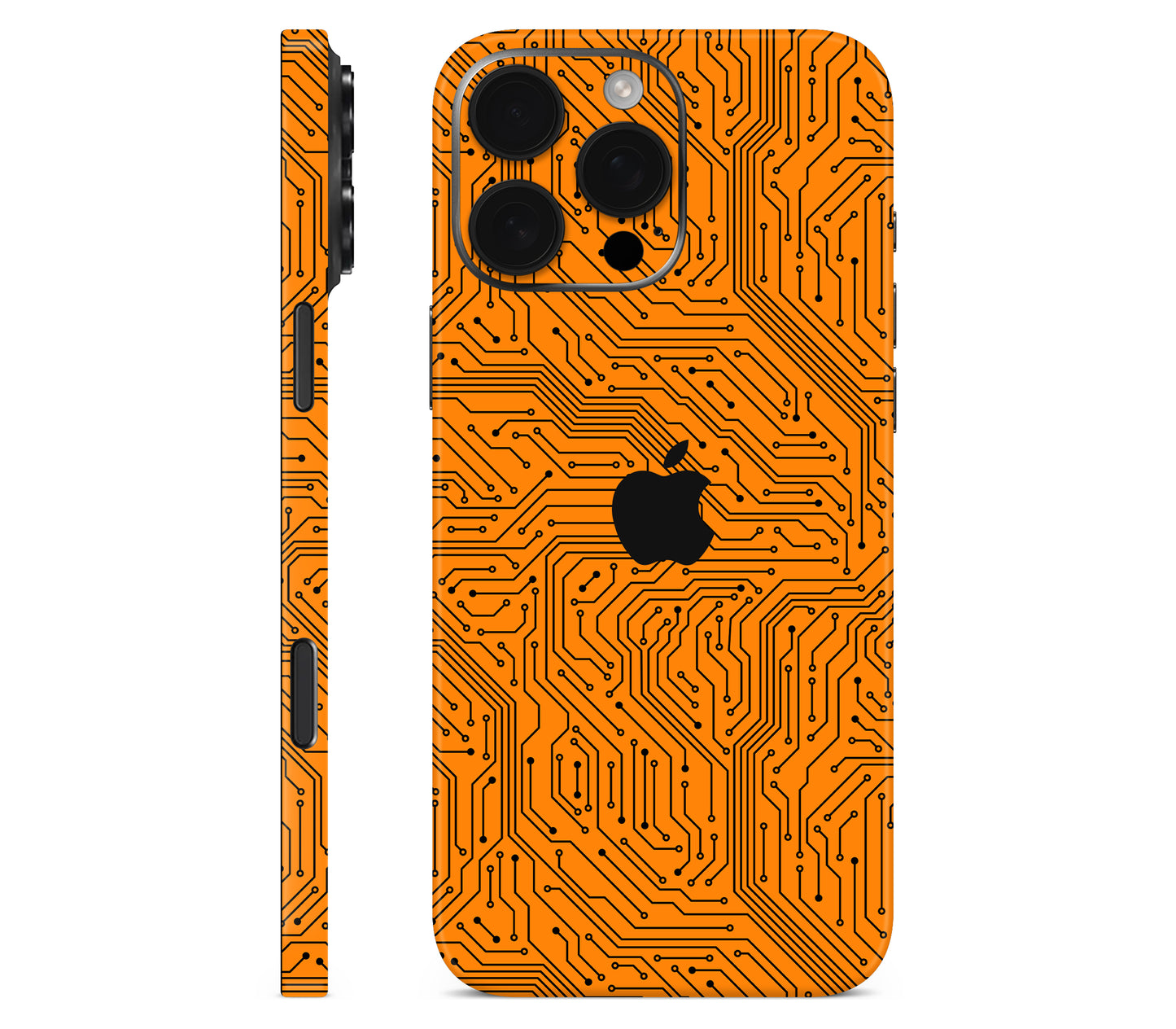 iPhone 16 Pro skin, Pulse Grid, full wrap with logo cutout