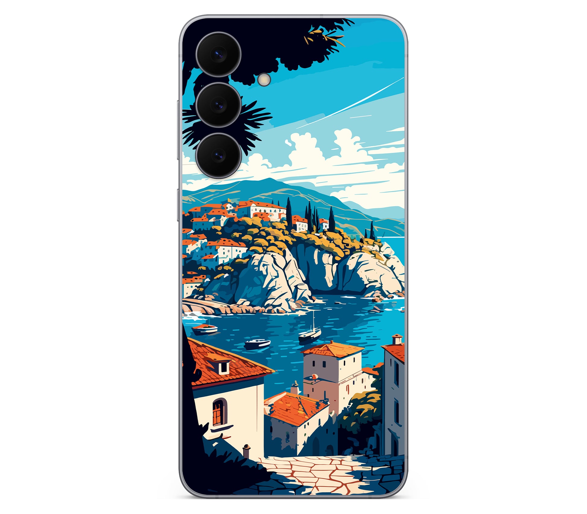 Galaxy S25 FE skin, Coastal Clouds, back skin