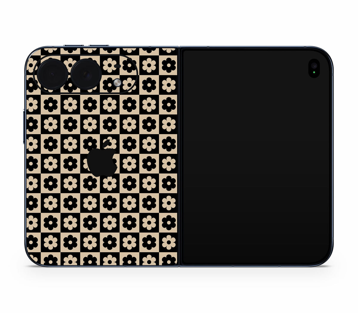 iPhone Duo skin, Floral Grid, back skin with logo cutout