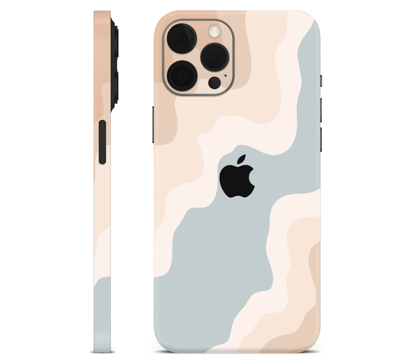 iPhone 12 Pro Max skin, Drift (Haze), full wrap with logo cutout