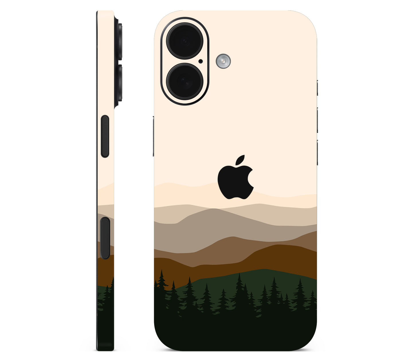iPhone 17 skin, Sierra Dusk, full wrap with logo cutout