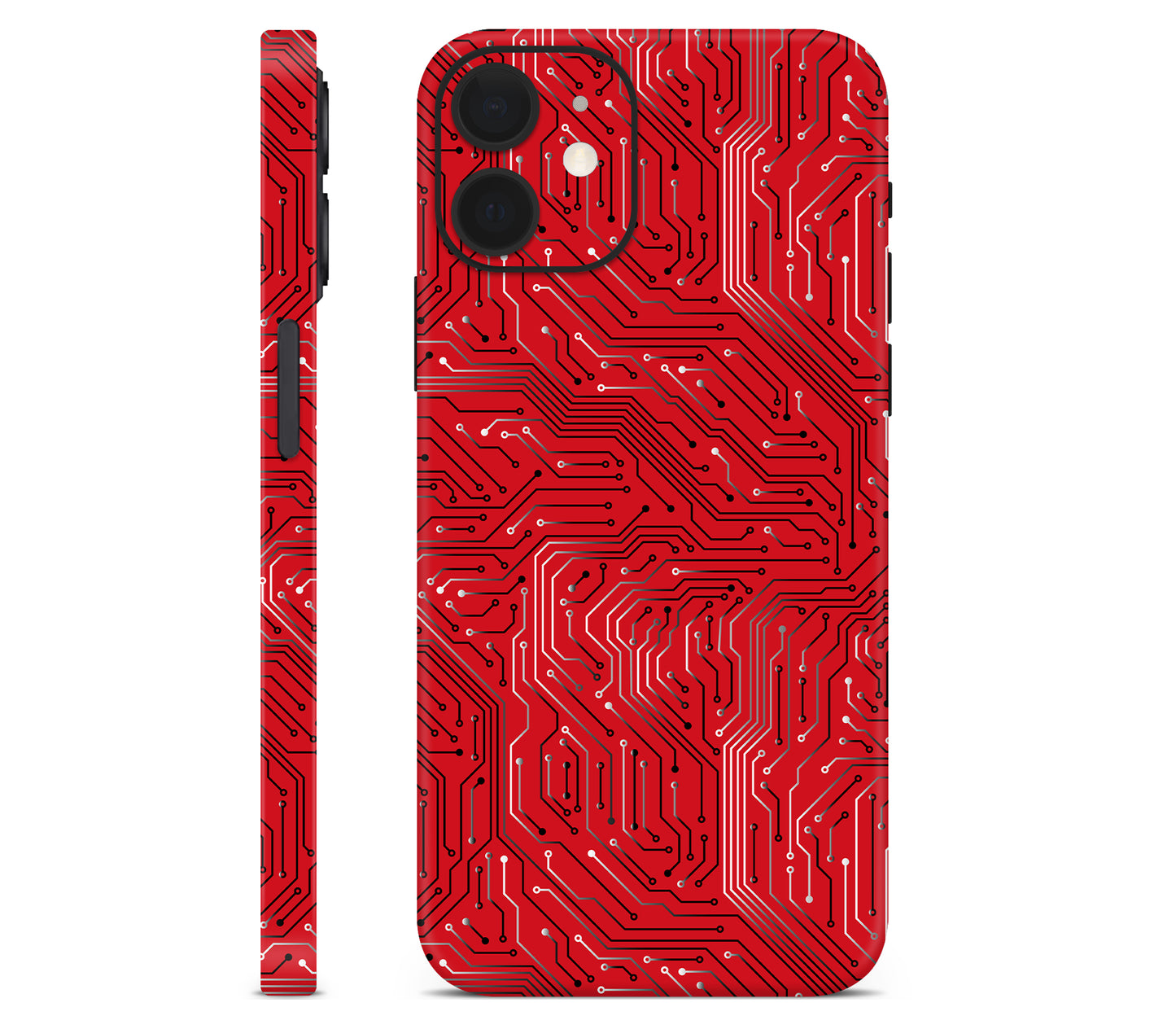 iPhone 12 Mini skin, REDLINE, full wrap without logo cutout