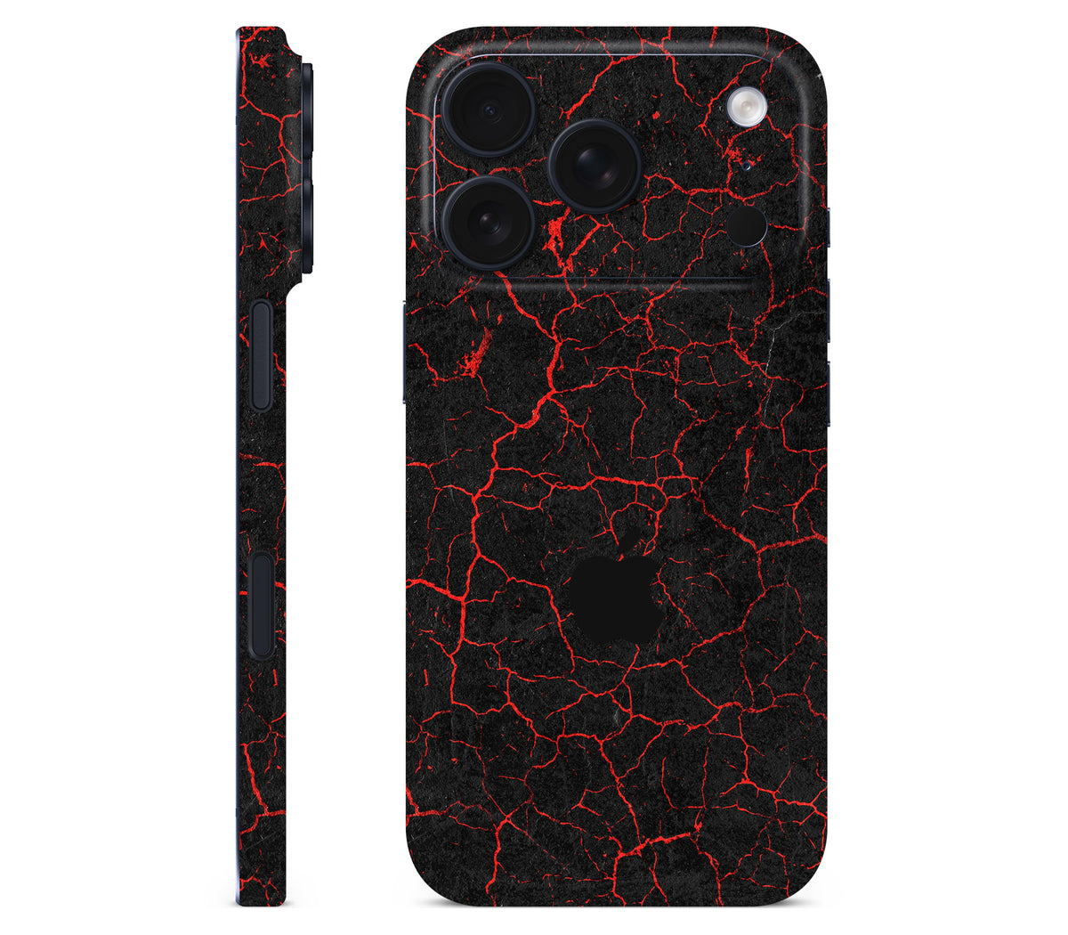 iPhone 18 Pro Max skin, Hellcrack, full wrap with logo cutout