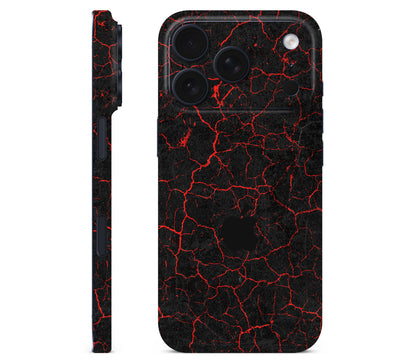 iPhone 18 Pro skin, Hellcrack, full wrap with logo cutout