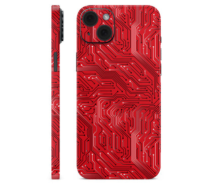 iPhone 15 skin, REDLINE, full wrap without logo cutout