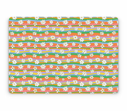 MacBook Pro 16" (2024, M4) skin, Daisy Drift, top skin without logo cutout