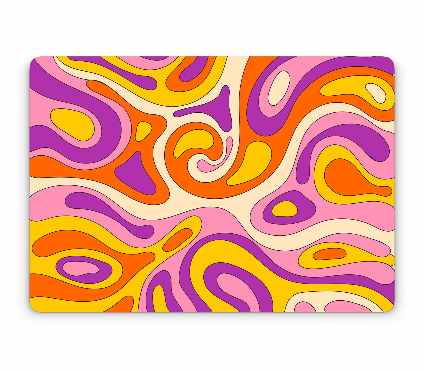 MacBook Air 15" (2025, M4) skin, Psycho Vortex, top skin without logo cutout