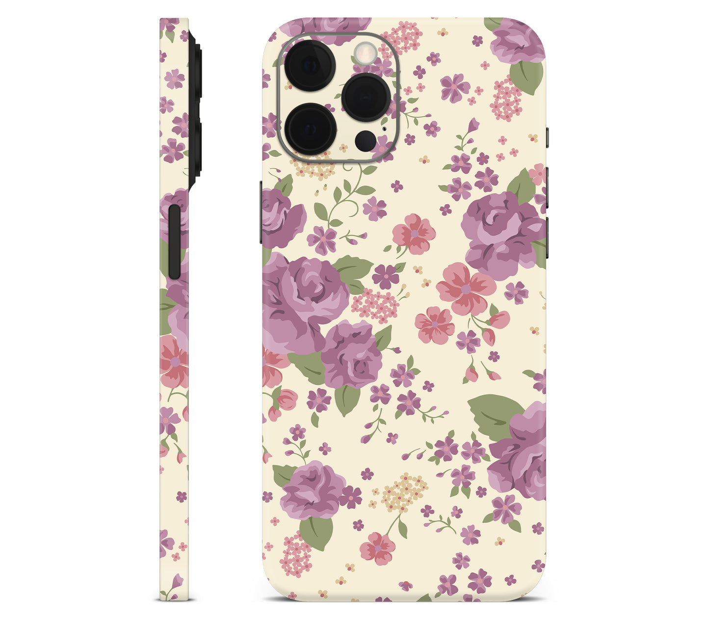 iPhone 12 Pro skin, Lilac, full wrap without logo cutout