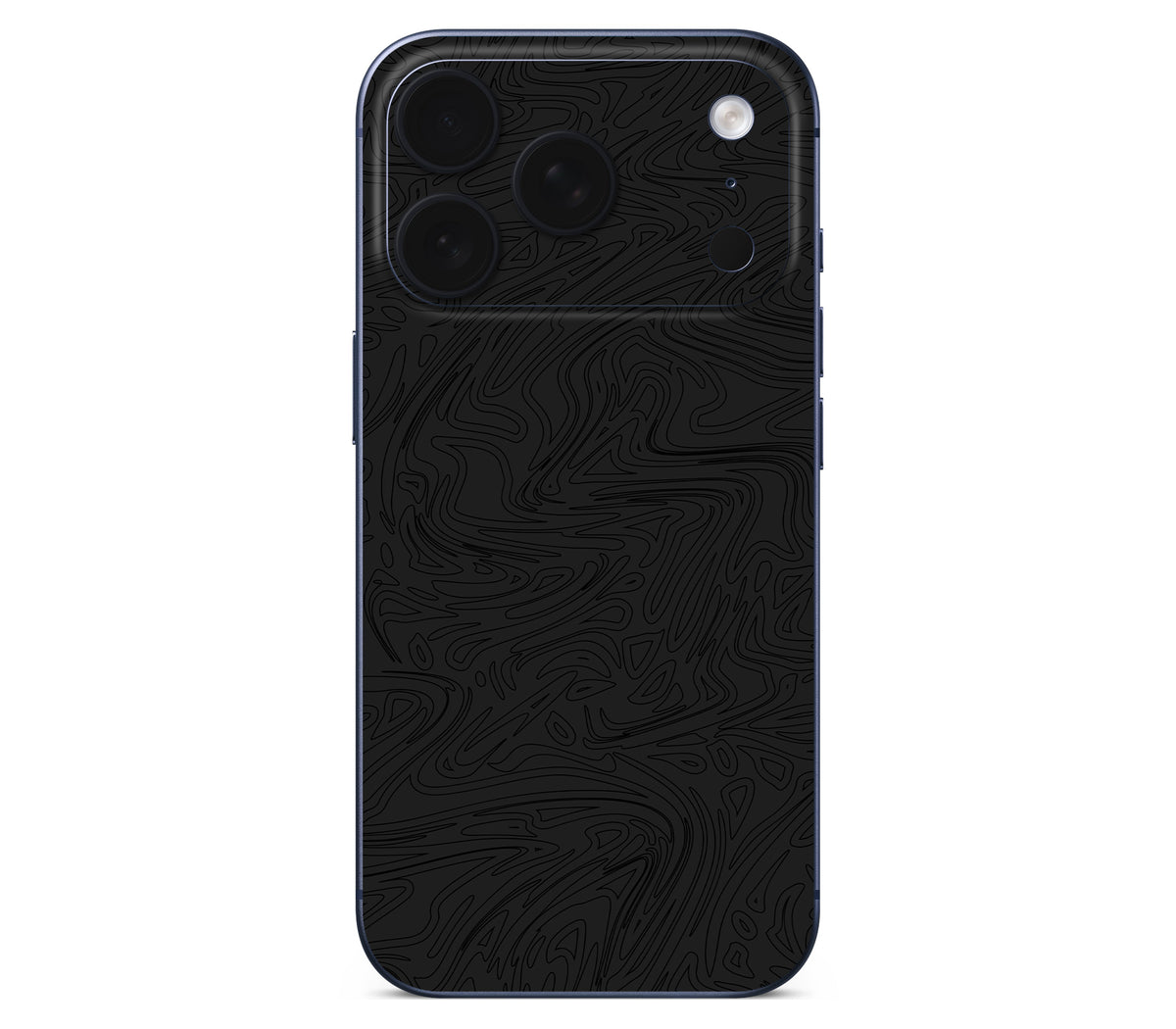 iPhone 18 Pro skin, Black Ice, back skin without logo cutout