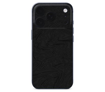 iPhone 18 Pro Max skin, Black Ice, back skin without logo cutout