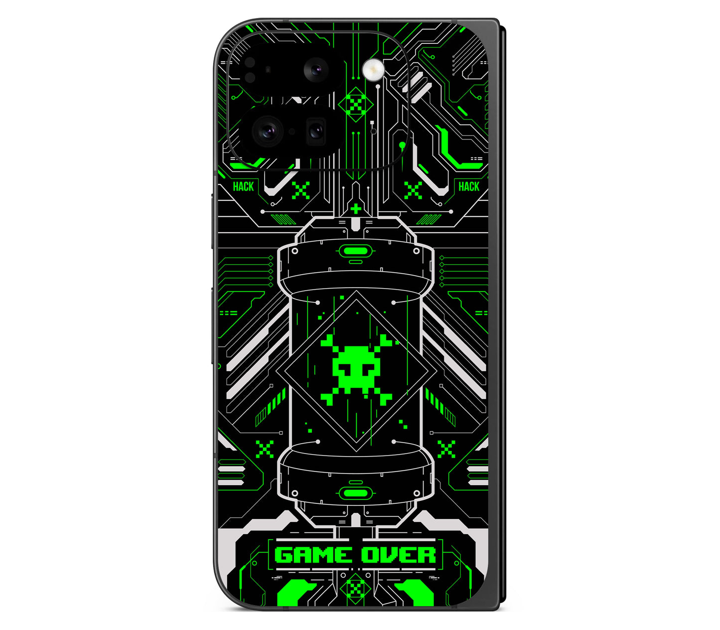 Google Pixel 11 Pro Fold skin, Fatal Error (Acid), back skin