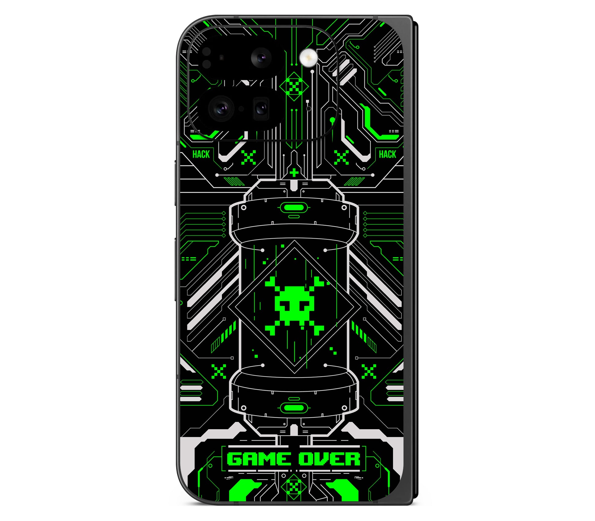 Google Pixel 11 Pro Fold skin, Fatal Error (Acid), back skin