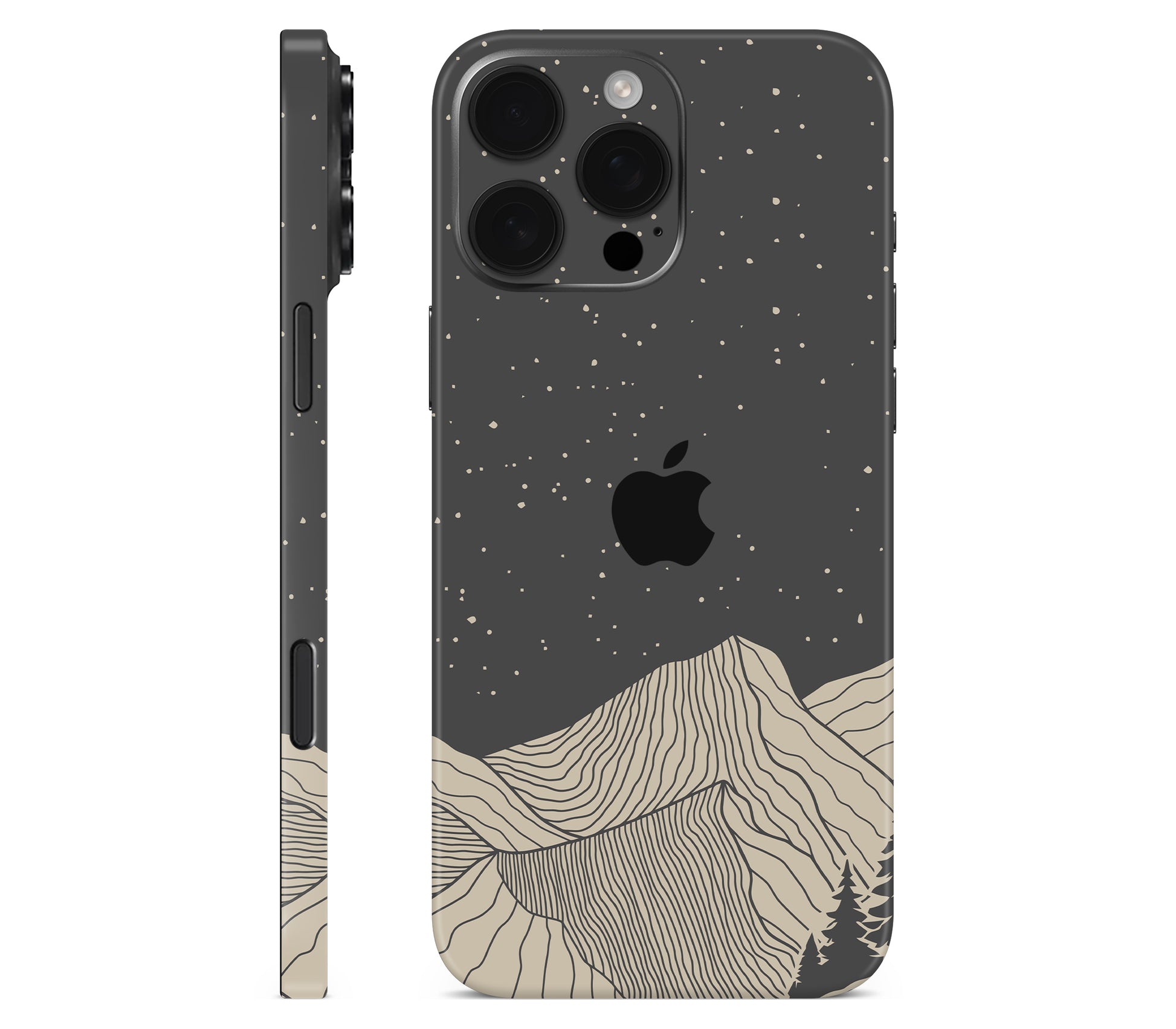 iPhone 16 Pro skin, Nightline, full wrap with logo cutout