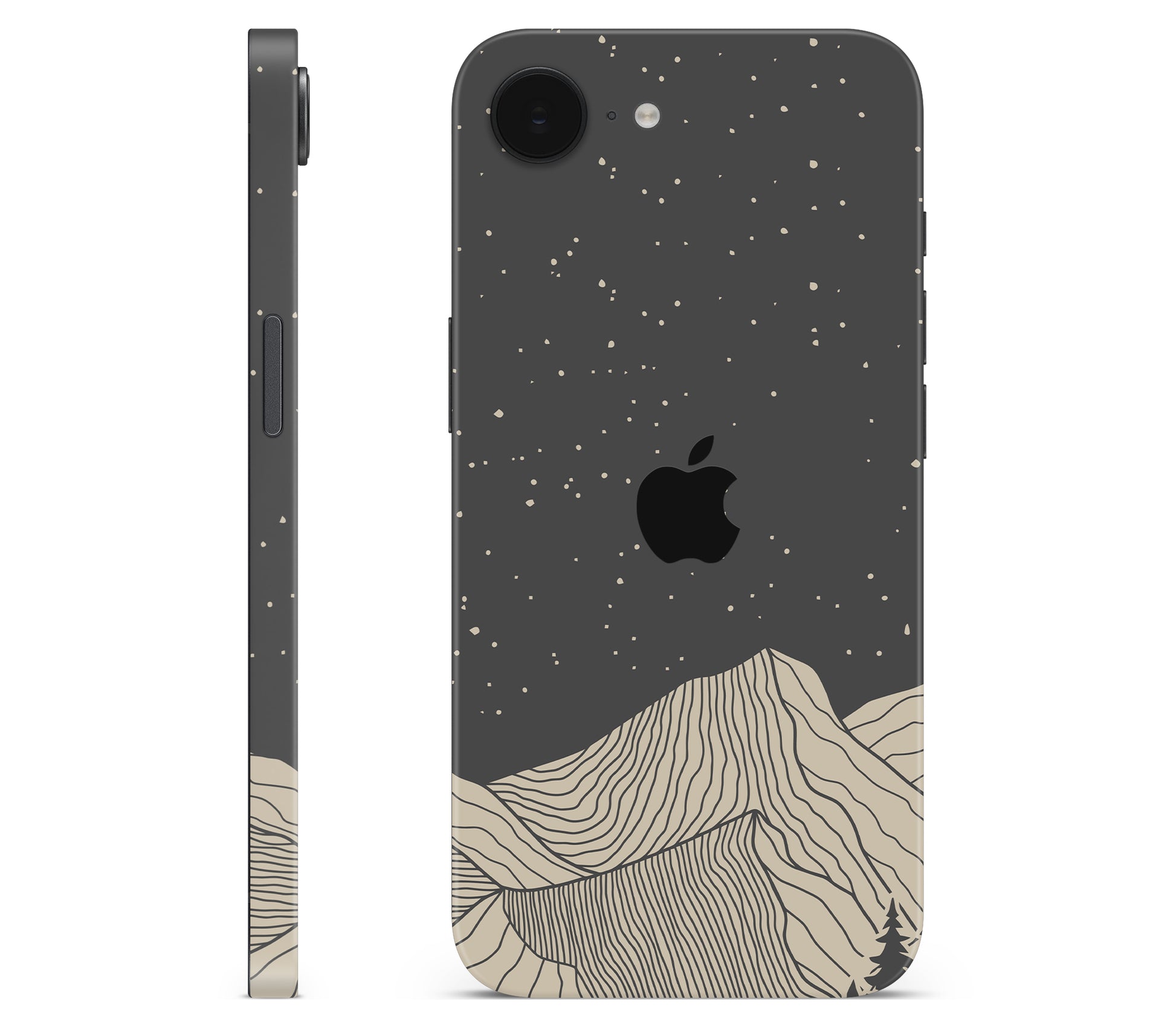 iPhone 16e skin, Nightline, full wrap with logo cutout
