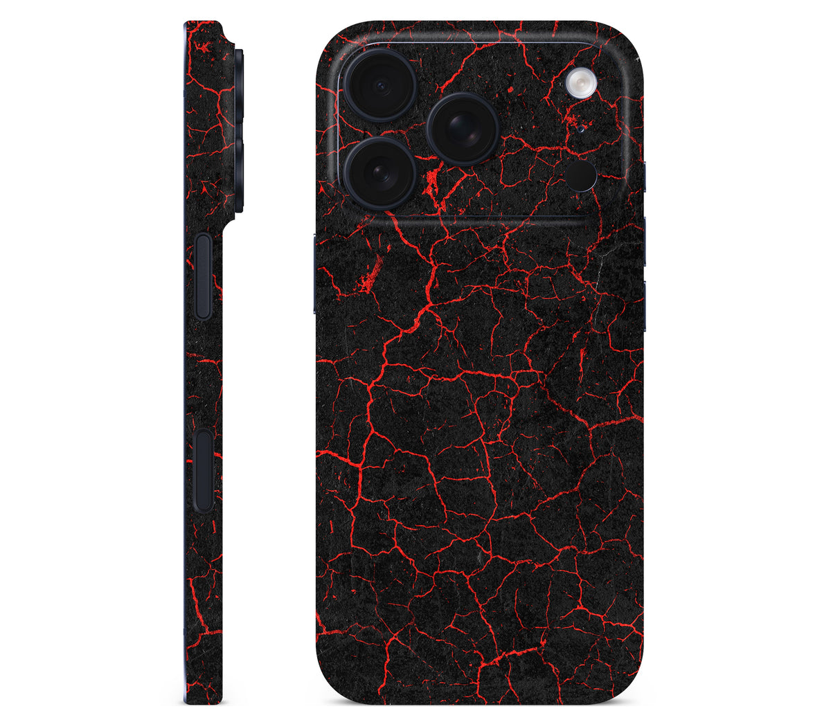 iPhone 18 Pro skin, Hellcrack, full wrap without logo cutout