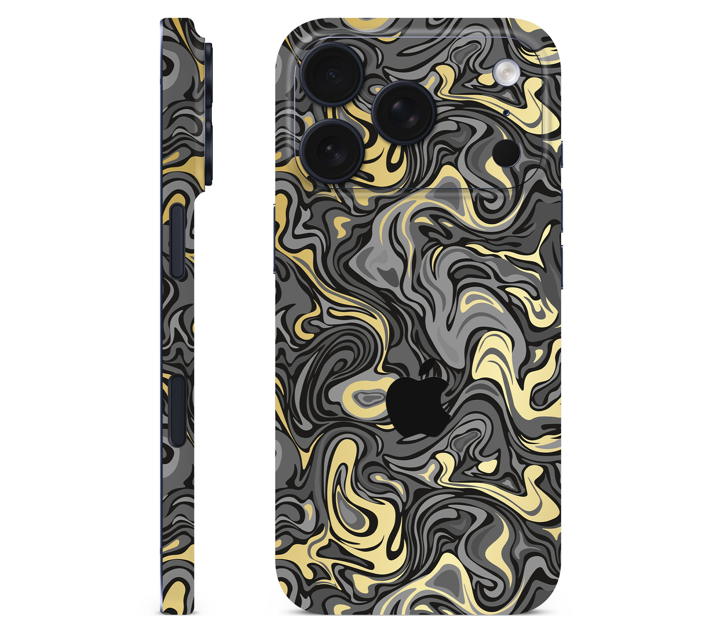 iPhone 17 Pro Max skin, Damnation, full wrap with logo cutout