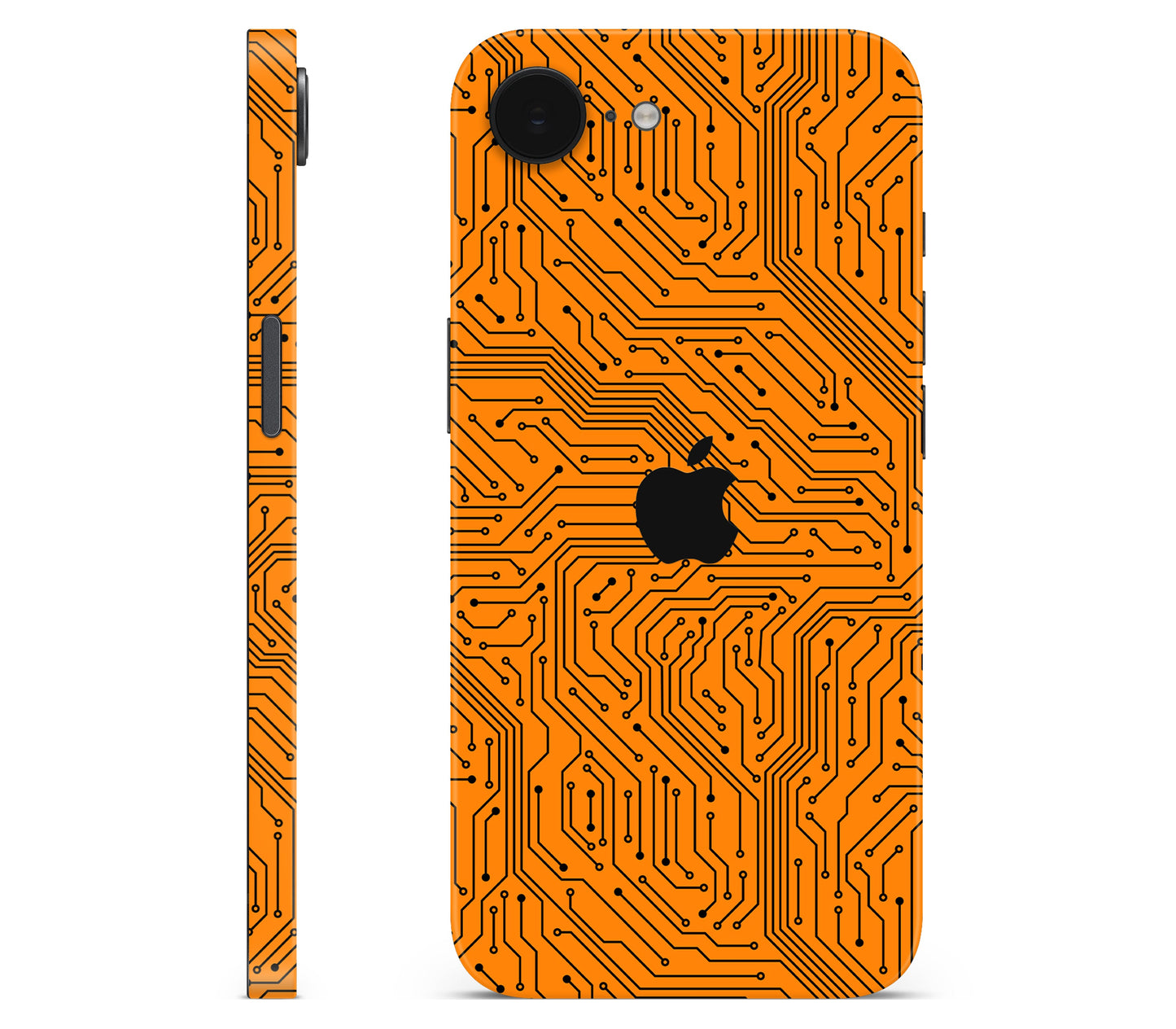 iPhone 17e skin, Pulse Grid, full wrap with logo cutout
