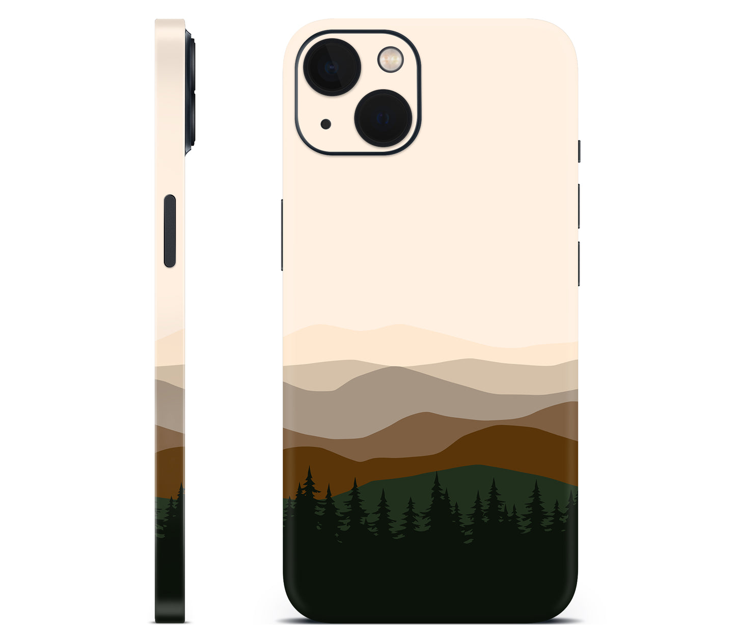 iPhone 13 Mini skin, Sierra Dusk, full wrap without logo cutout