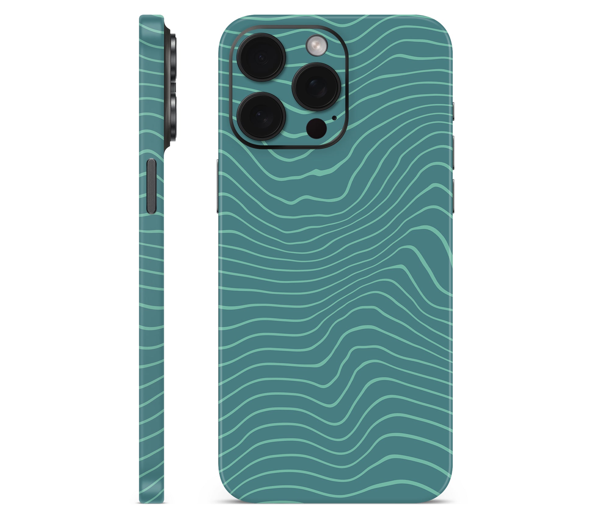iPhone 15 Pro Max skin, Tide, full wrap without logo cutout