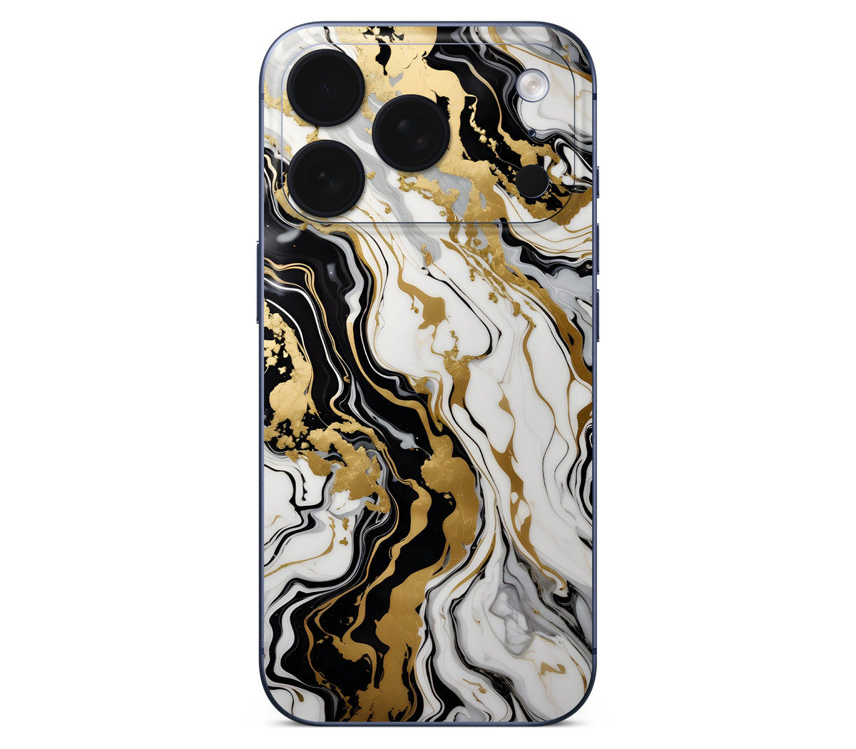 iPhone 18 Pro Max skin, Gold Flare, back skin without logo cutout