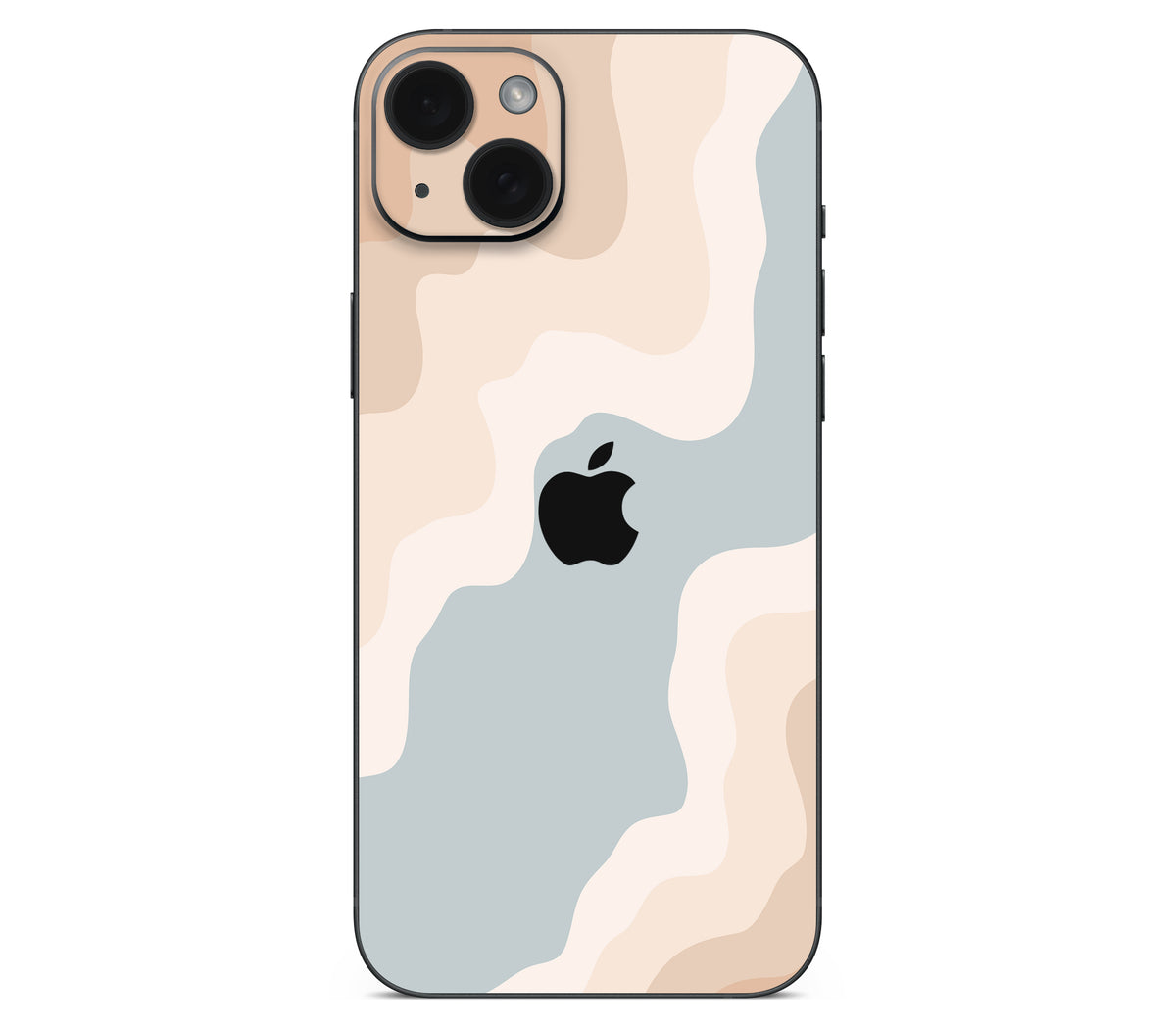 iPhone 15 Plus skin, Drift (Haze), back skin with logo cutout
