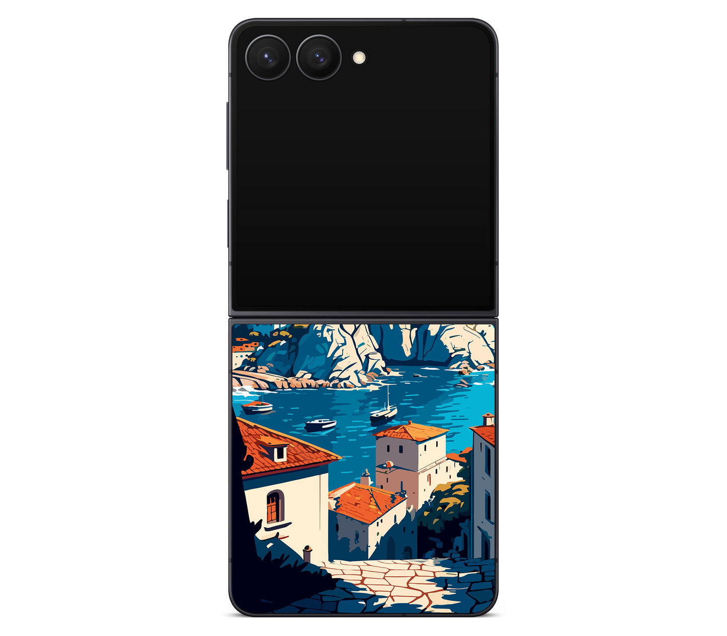 Galaxy Z Flip 8 skin, Coastal Clouds, back skin
