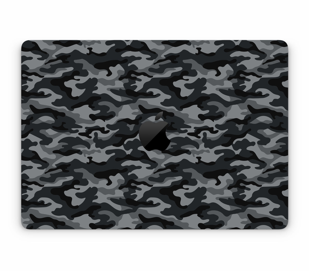MacBook Air 13" (2025, M4) skin, Urban Camo, top skin with logo cutout