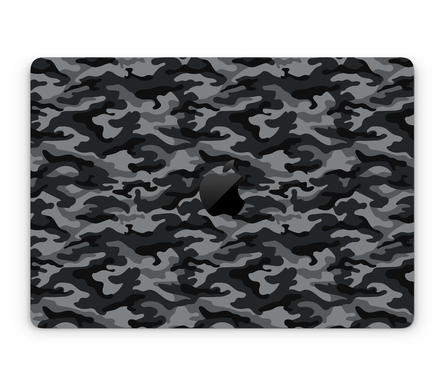 MacBook Air 13" (2025, M4) skin, Urban Camo, top skin with logo cutout