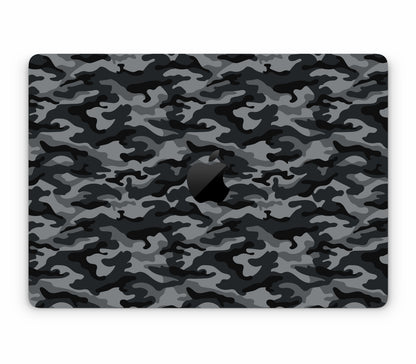 MacBook Air 13" (2025, M4) skin, Urban Camo, top skin with logo cutout