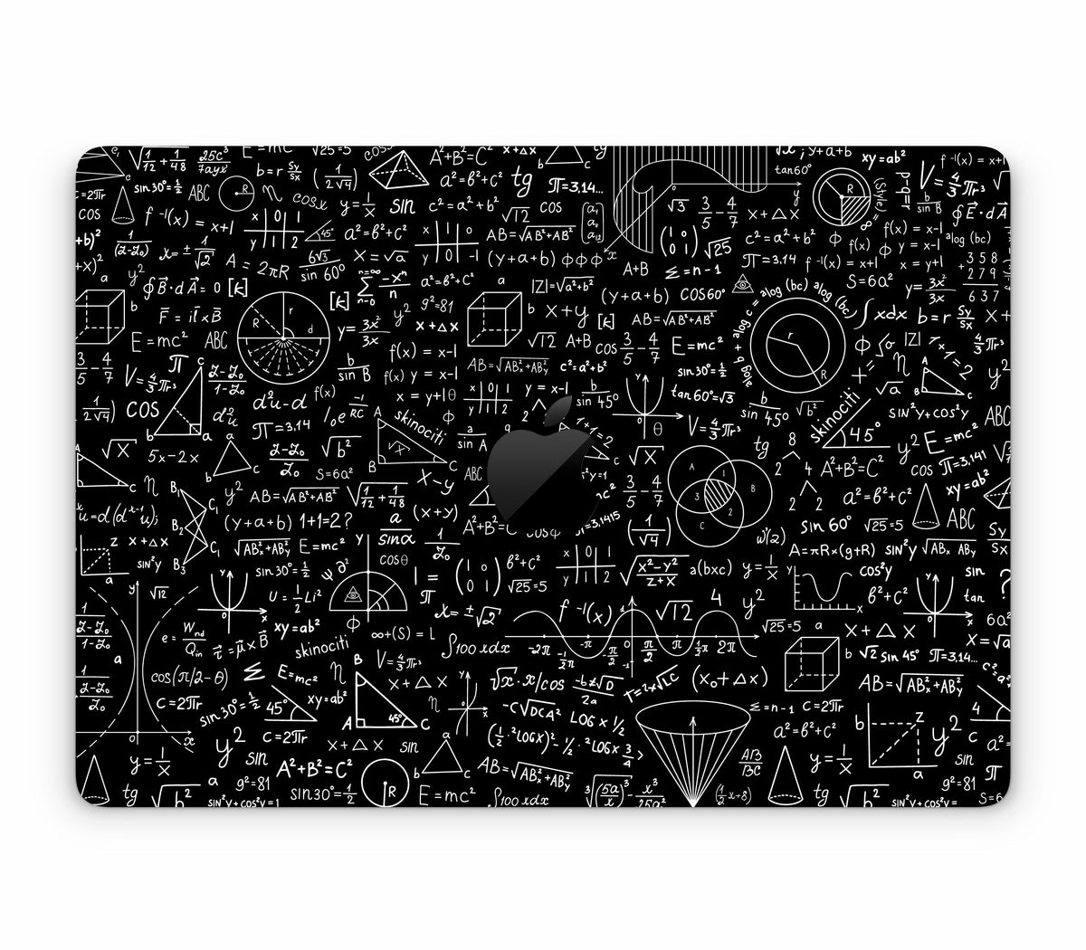 MacBook Pro 14" (2025, M5) skin, Math Madness, top skin with logo cutout