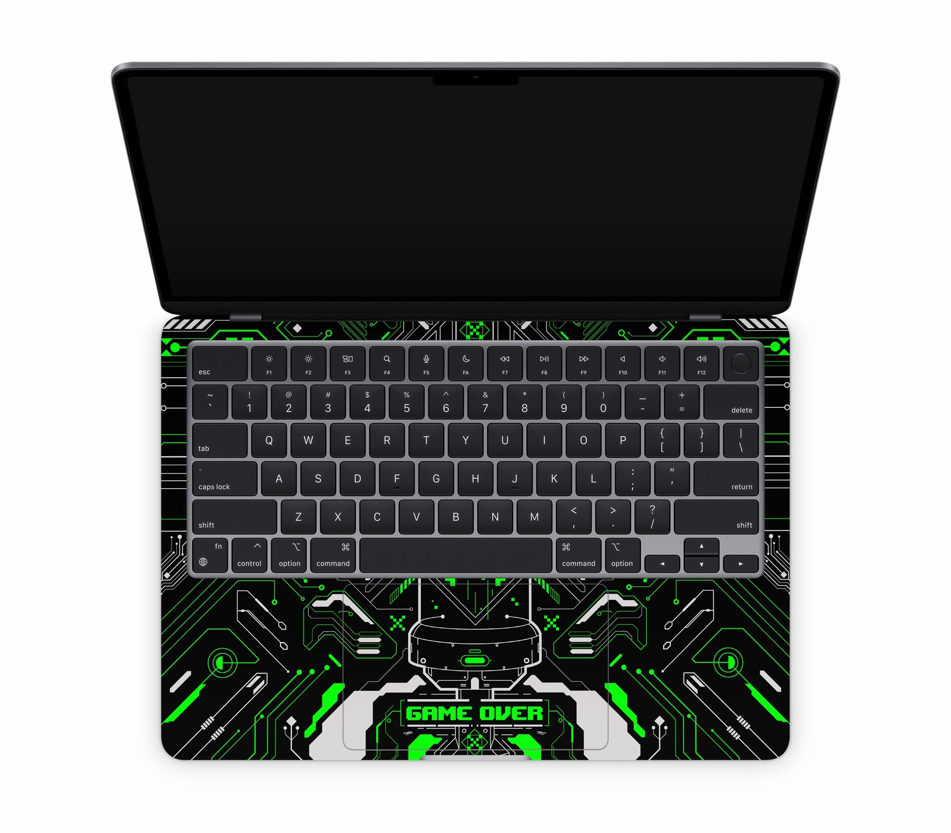 MacBook Air 13" (2025, M4) skin, Fatal Error (Acid), inside skin