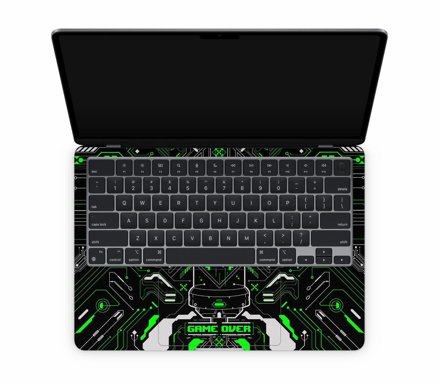 MacBook Air 13" (2025, M4) skin, Fatal Error (Acid), inside skin