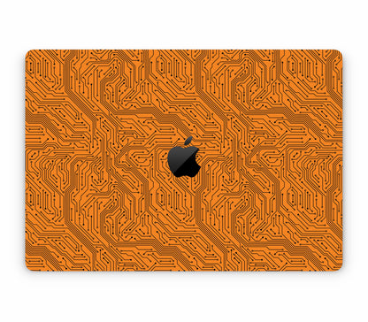MacBook Pro 16" (2024, M4) skin, Pulse Grid, top skin with logo cutout