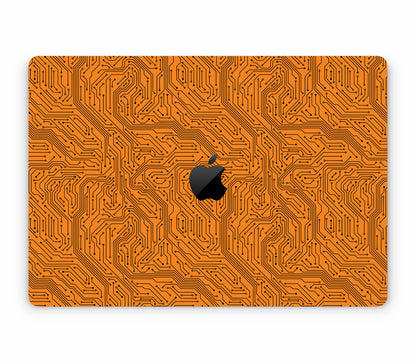 MacBook Air 15" (2025, M4) skin, Pulse Grid, top skin with logo cutout