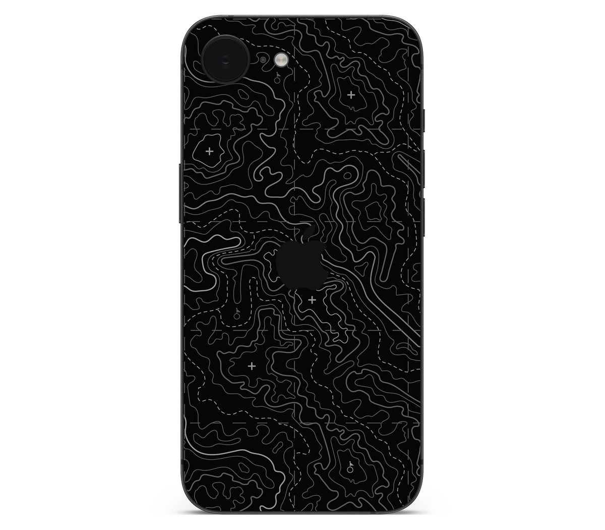 iPhone 17e skin, Lockdown (Blackout), back skin with logo cutout
