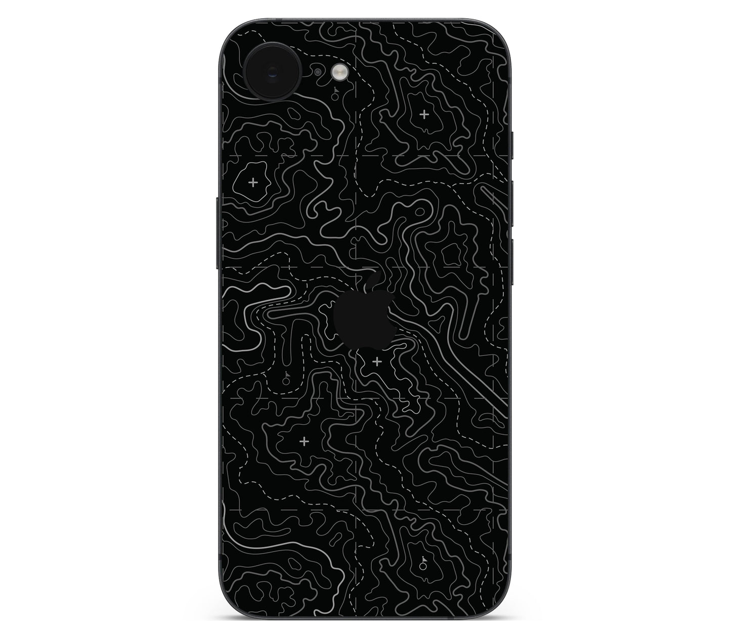 iPhone 17e skin, Lockdown (Blackout), back skin with logo cutout
