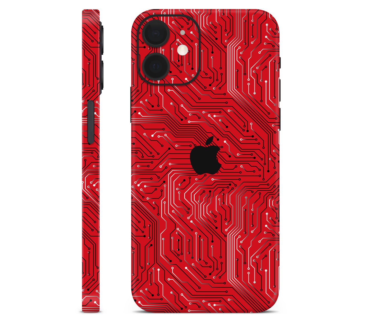 iPhone 12 Mini skin, REDLINE, full wrap with logo cutout