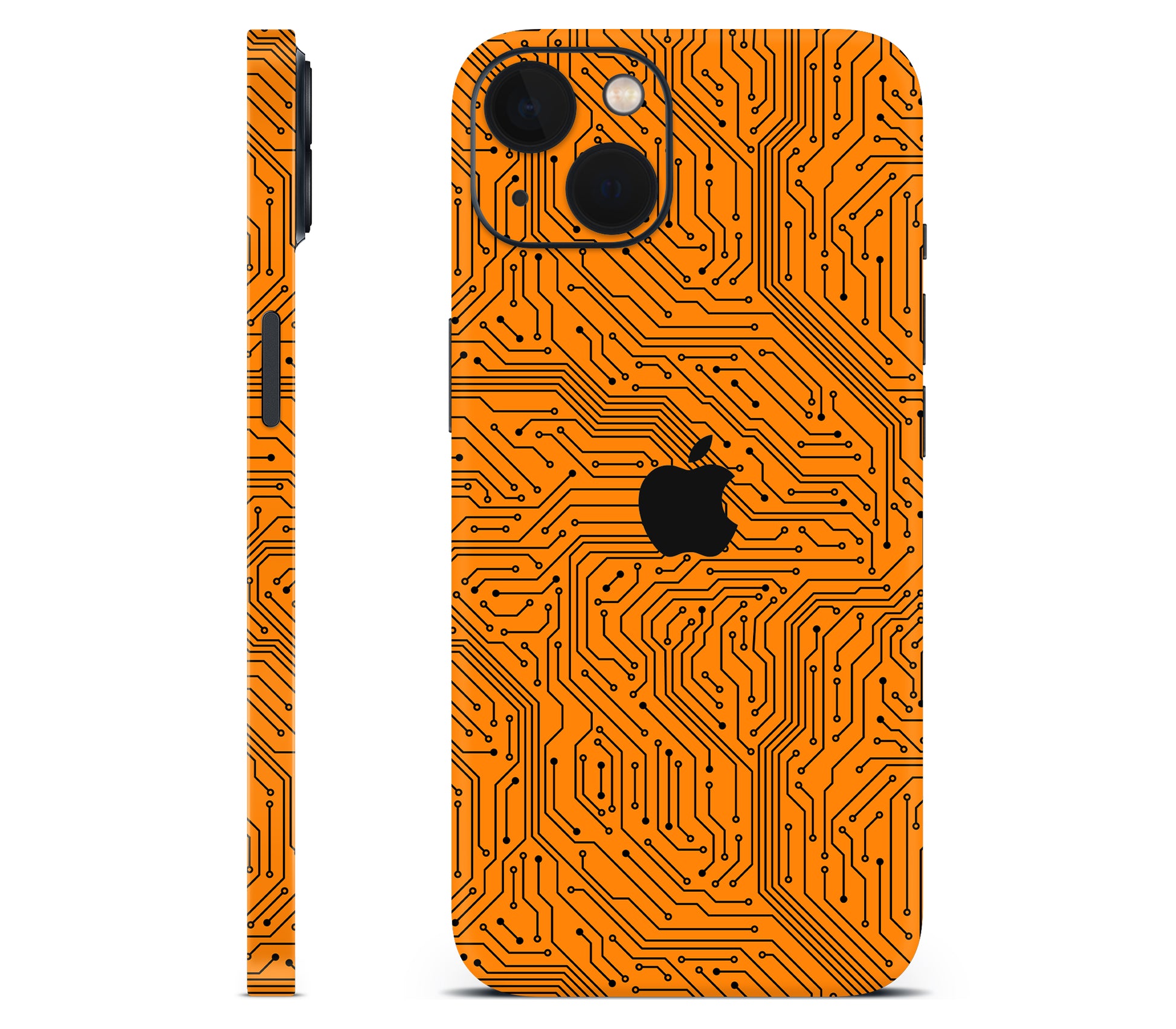 iPhone 13 Mini skin, Pulse Grid, full wrap with logo cutout