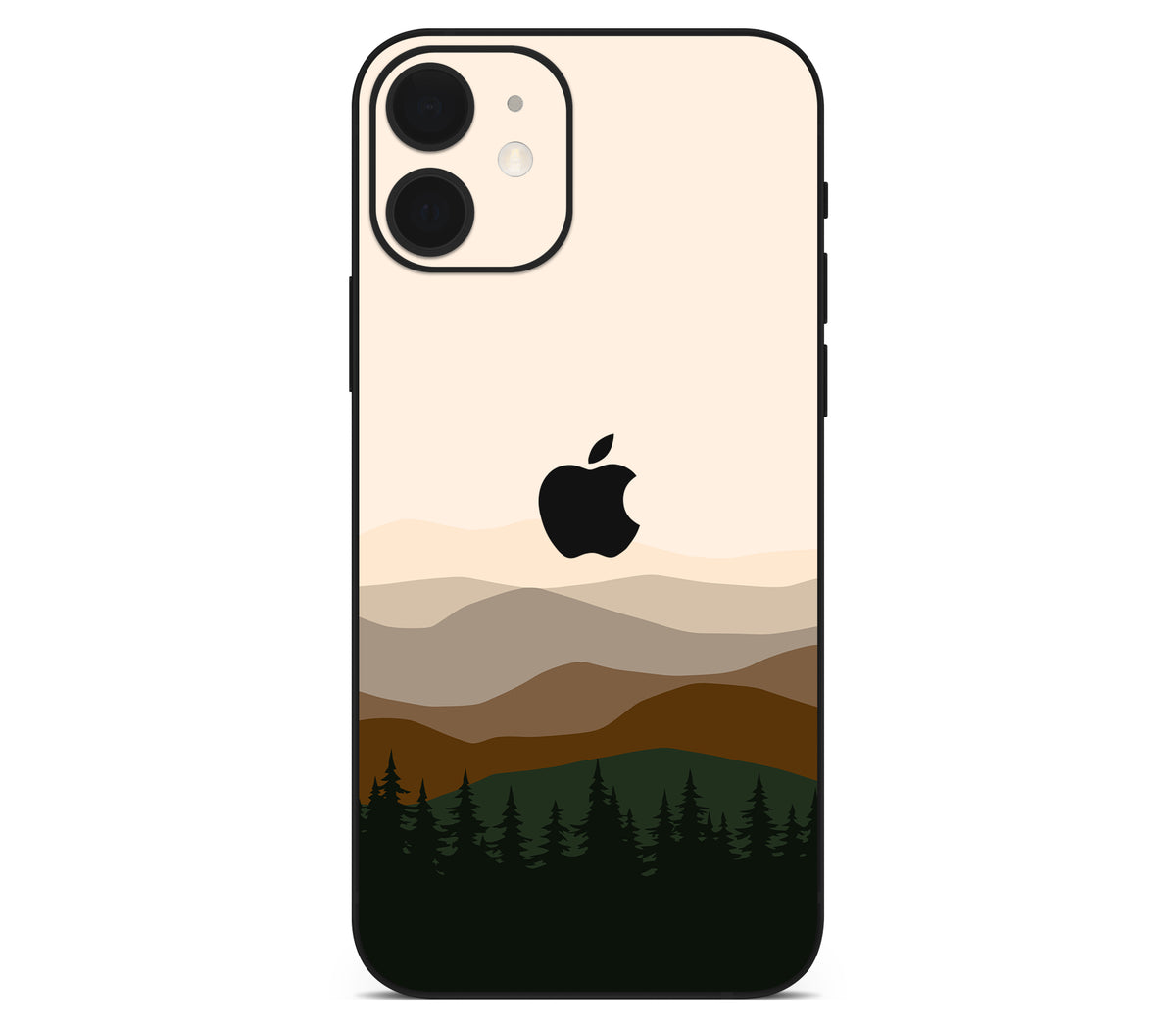iPhone 12 Mini skin, Sierra Dusk, back skin with logo cutout