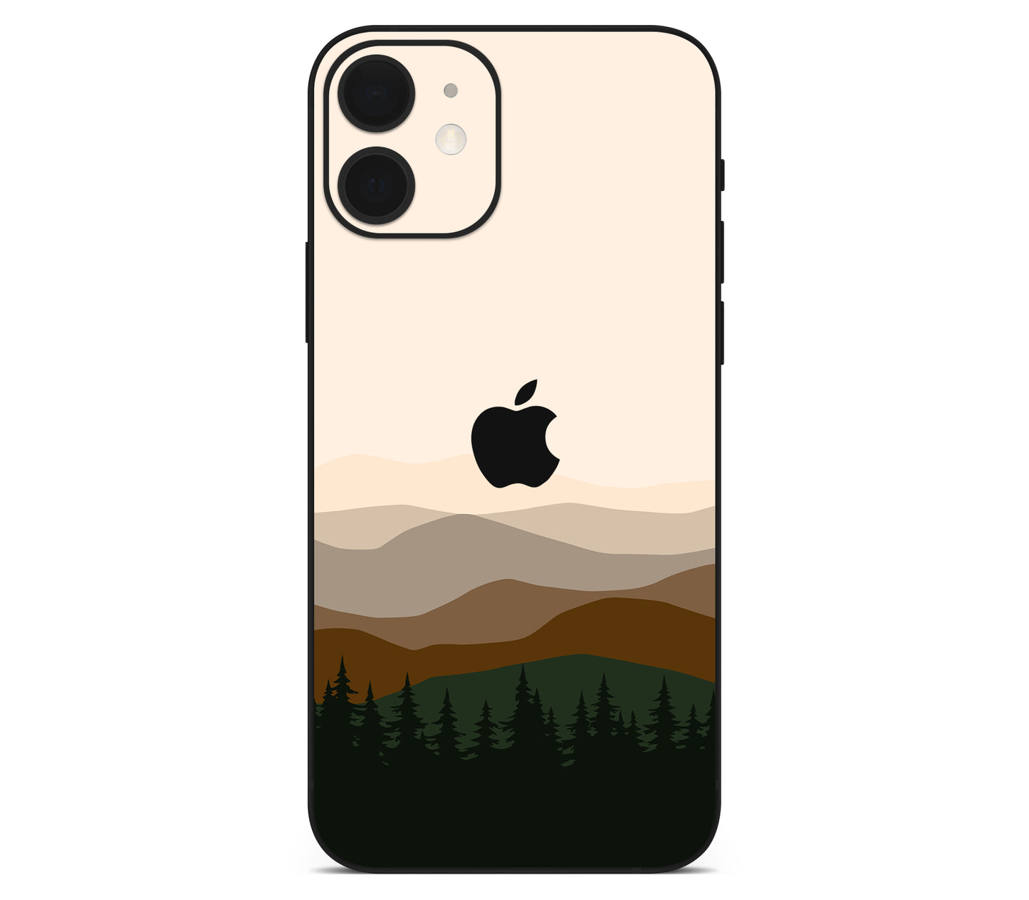 iPhone 12 Mini skin, Sierra Dusk, back skin with logo cutout