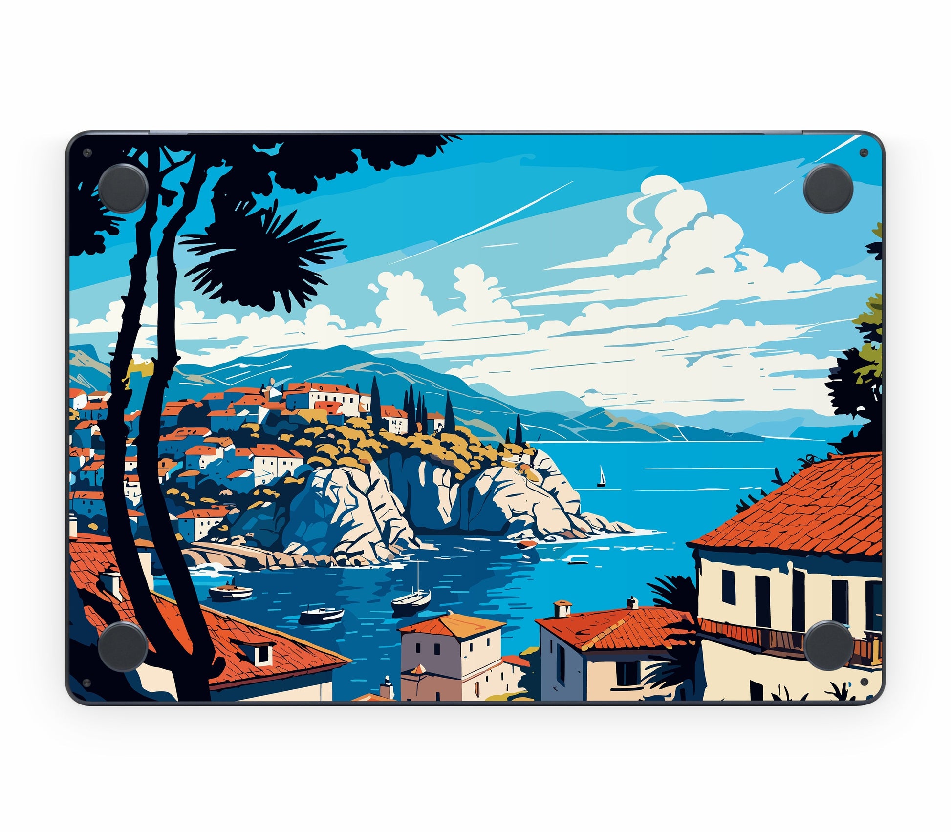 MacBook Air 13" (2025, M4) skin, Coastal Clouds, bottom skin