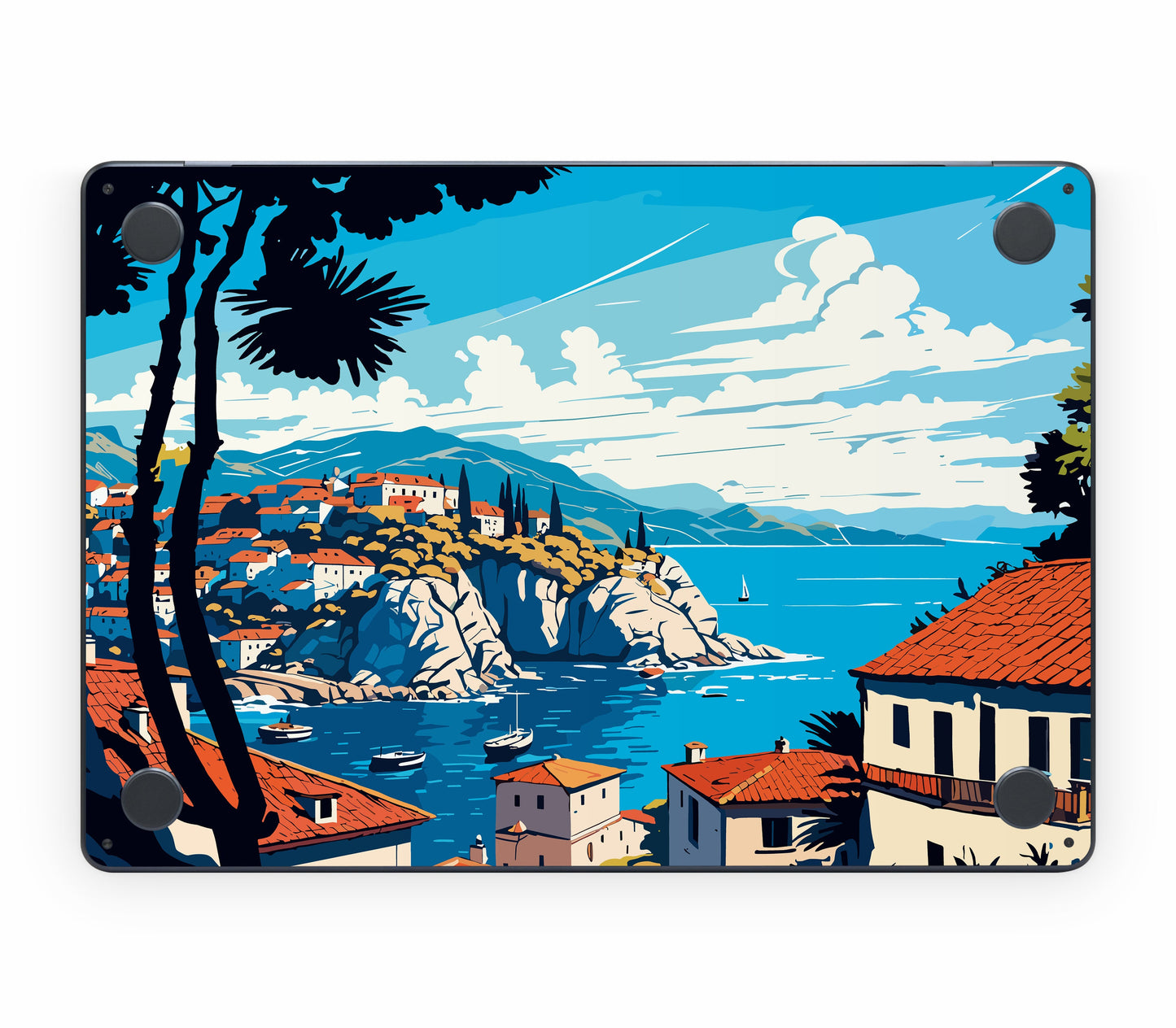 MacBook Air 15" (2023, M2) skin, Coastal Clouds, bottom skin
