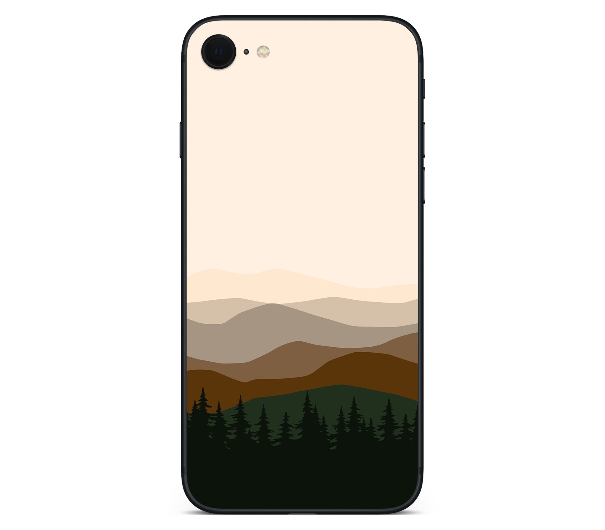 iPhone SE 2020 Gen2 skin, Sierra Dusk, back skin without logo cutout