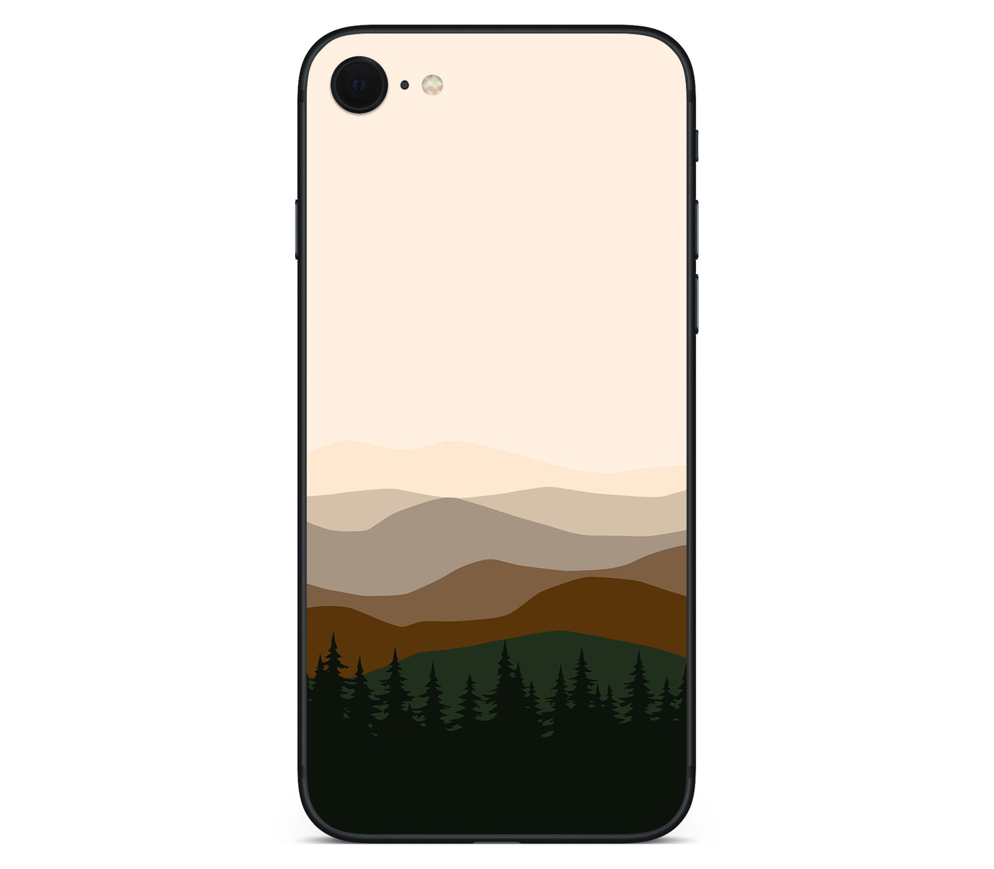 iPhone SE 2022 Gen3 skin, Sierra Dusk, back skin without logo cutout