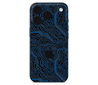 iPhone 18 Pro Max skin, Eternal Blue, back skin with logo cutout