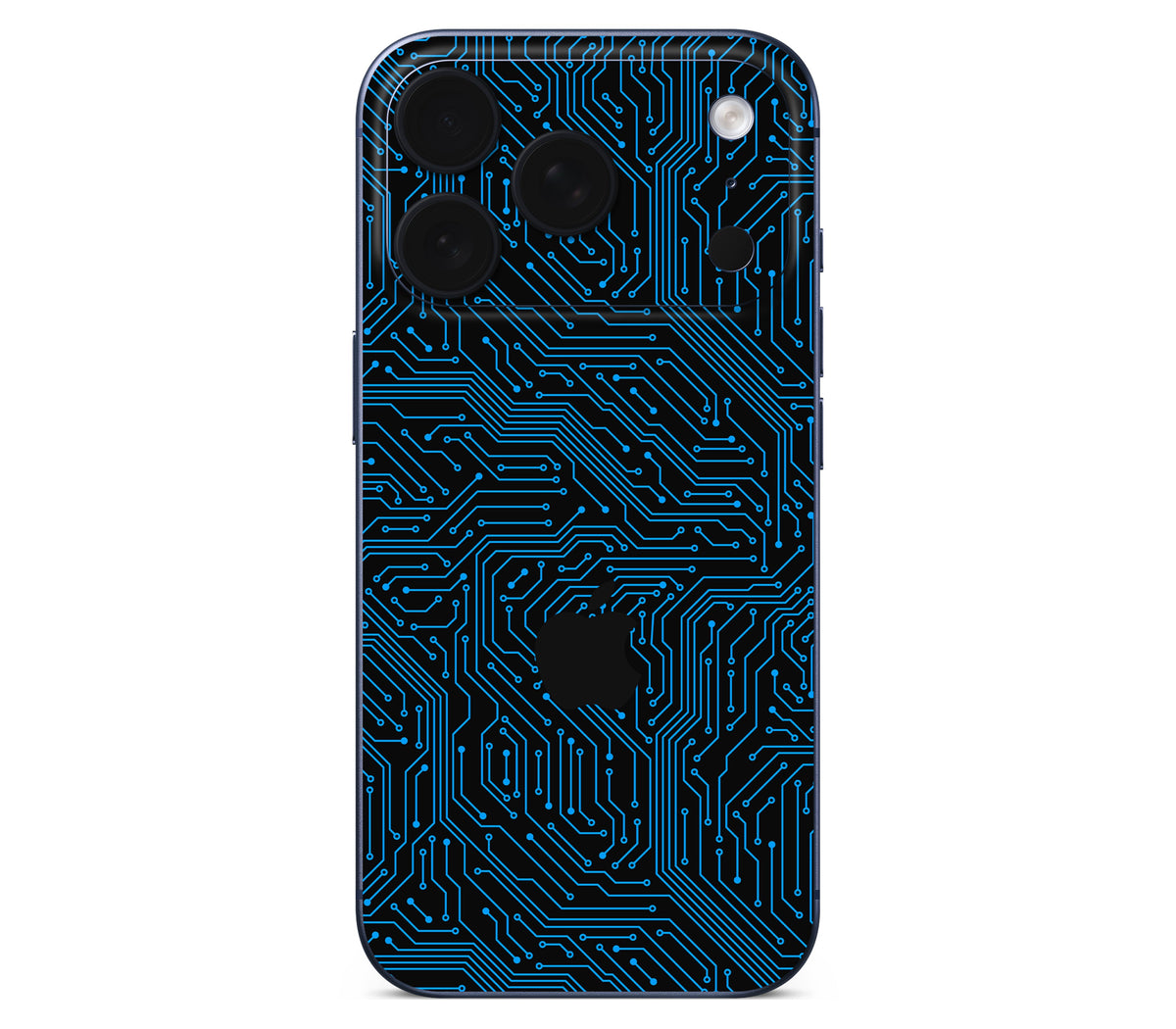 iPhone 18 Pro skin, Eternal Blue, back skin with logo cutout