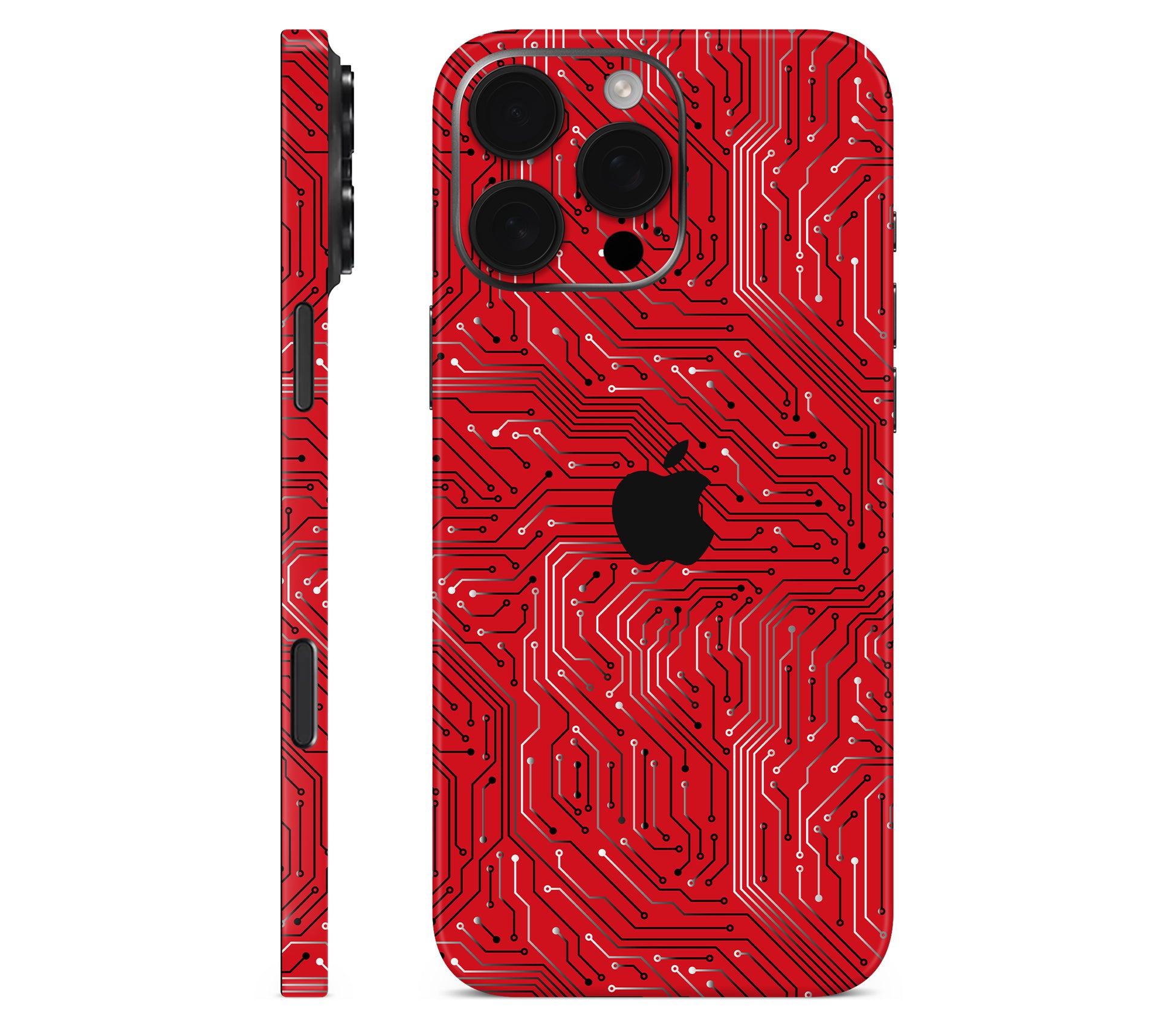 iPhone 16 Pro Max skin, REDLINE, full wrap with logo cutout