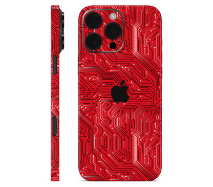 iPhone 16 Pro Max skin, REDLINE, full wrap with logo cutout