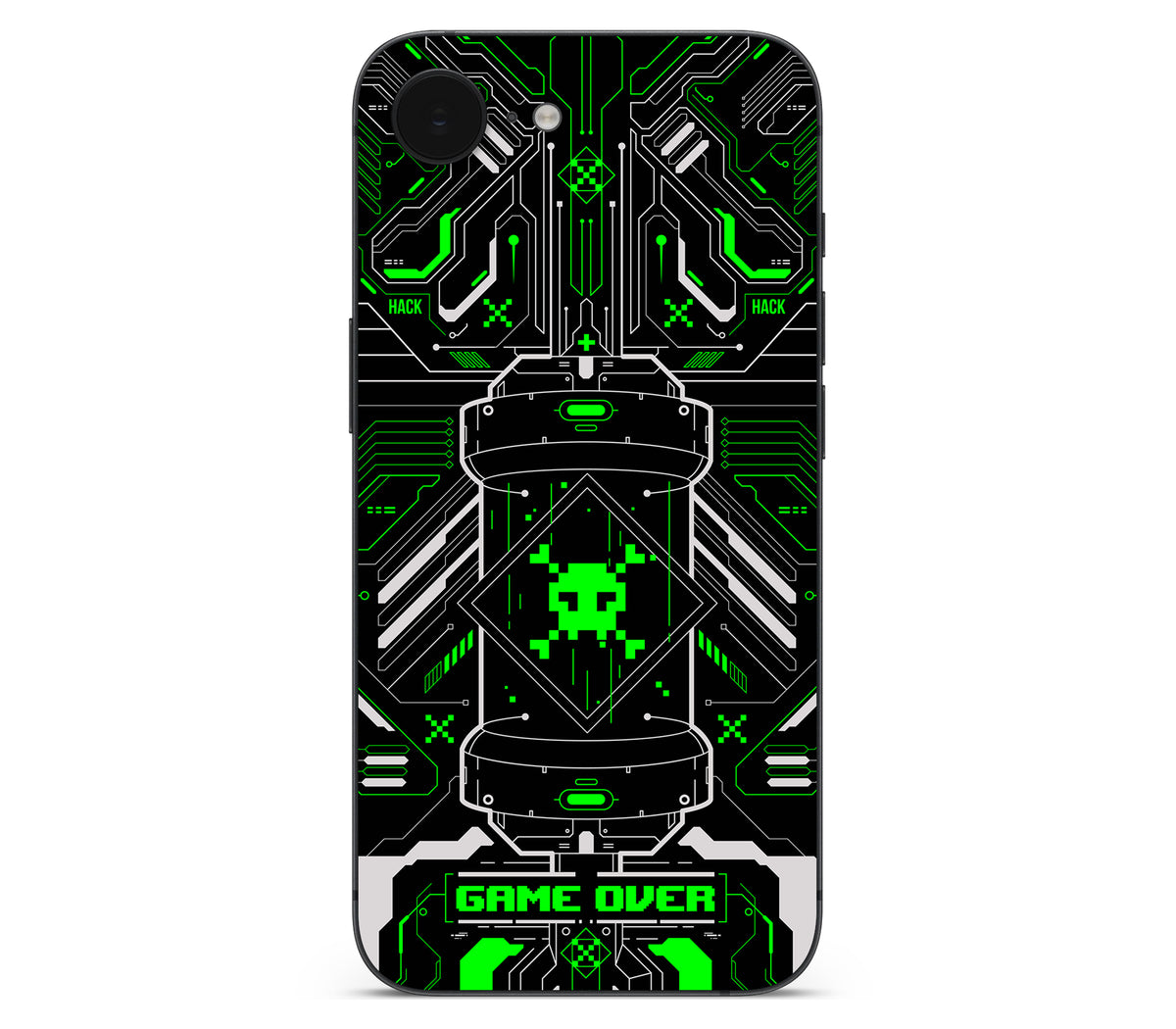 iPhone 16e skin, Fatal Error (Acid), back skin