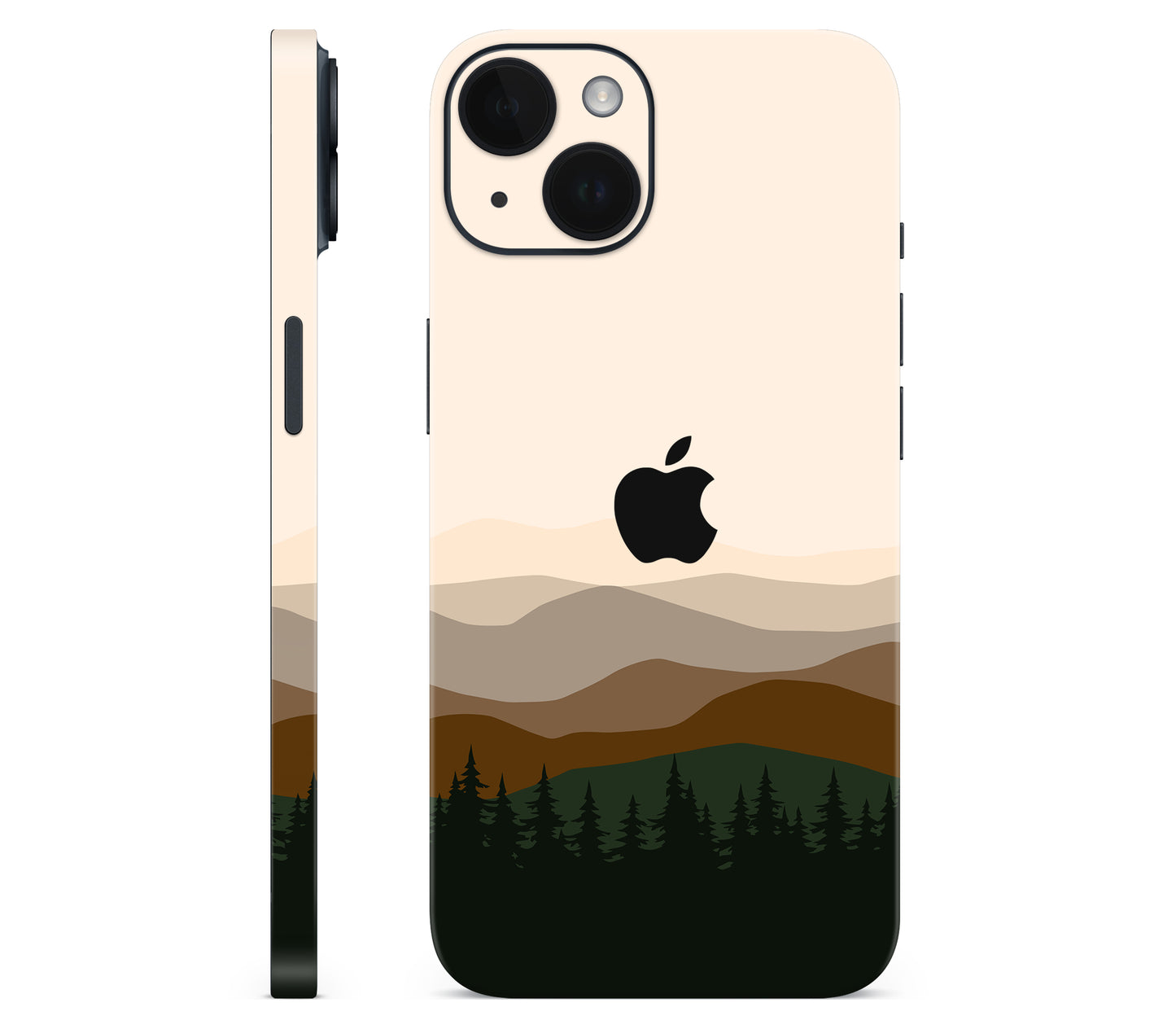 iPhone 14 Plus skin, Sierra Dusk, full wrap with logo cutout